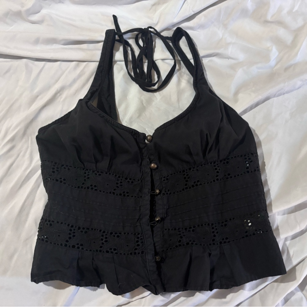 100% cotton black tank free people